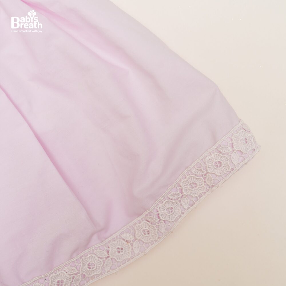 Traditional shoulder smock dress in pink - Image 4