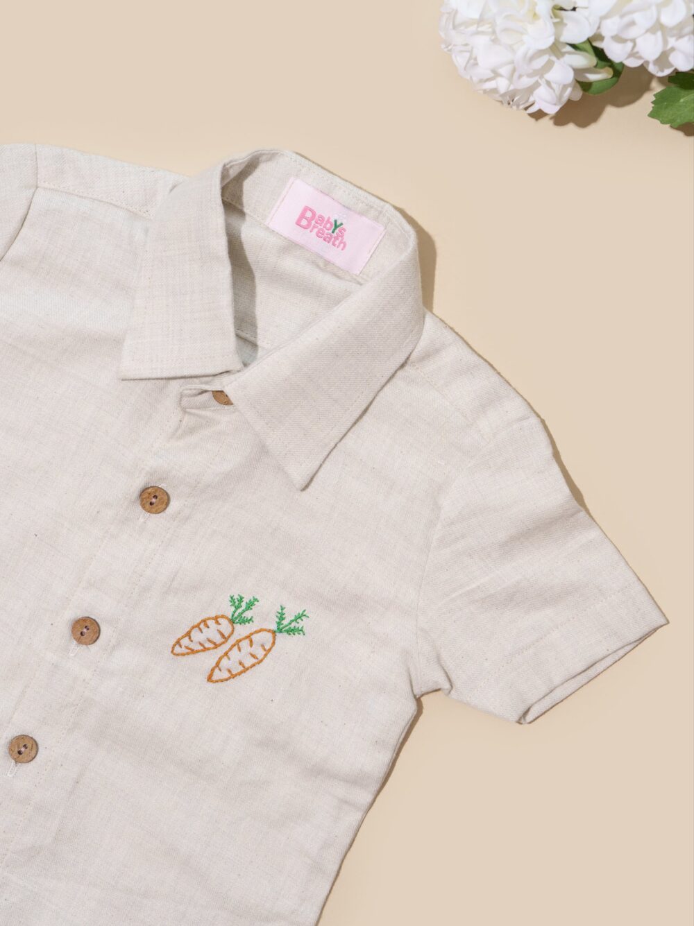 Twill cotton embroidered shirt - Image 2