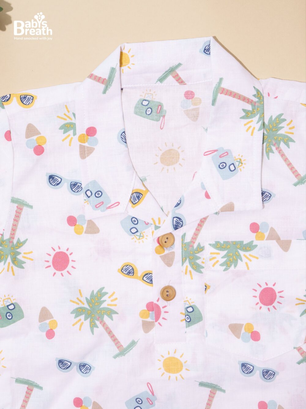 Summer print cotton shirt - Image 3