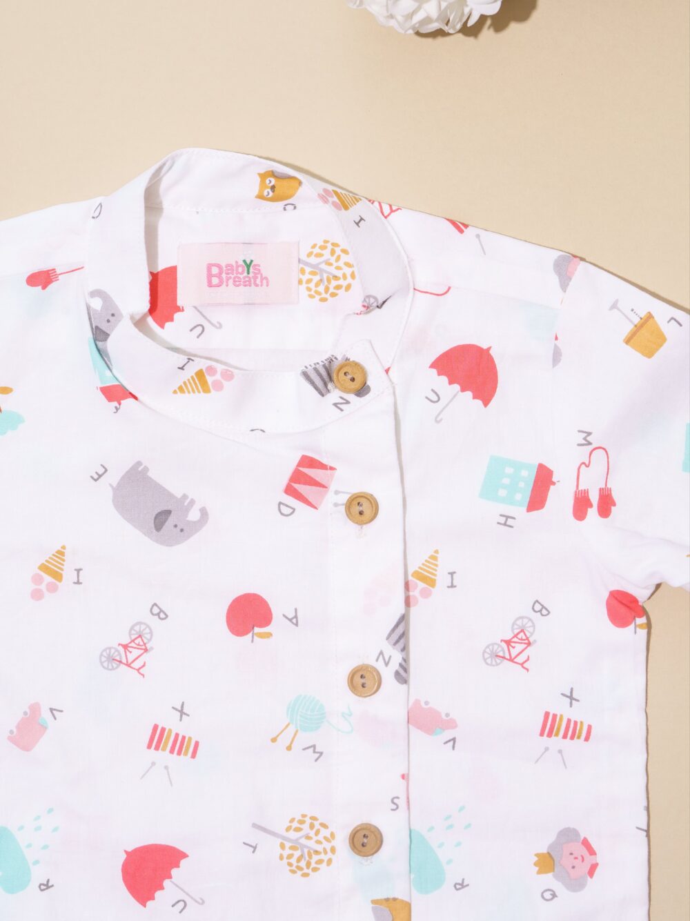 Summer print side button shirt - Image 2