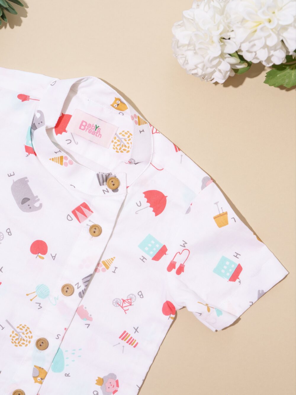 Summer print side button shirt - Image 3