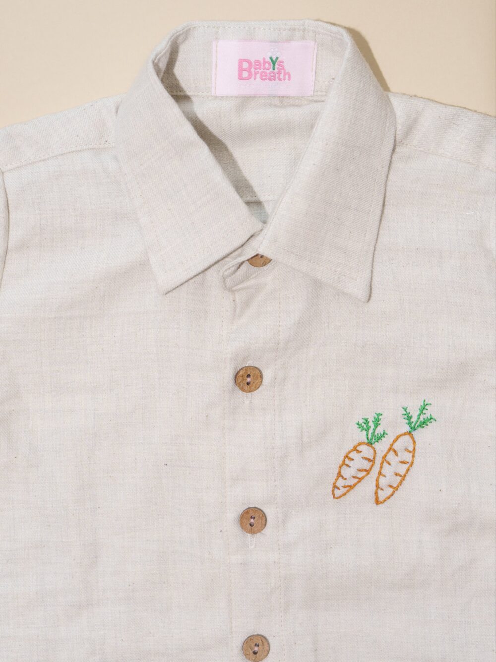 Twill cotton embroidered shirt - Image 4
